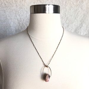 Vintage Pink Rhodonite Crystal Necklace